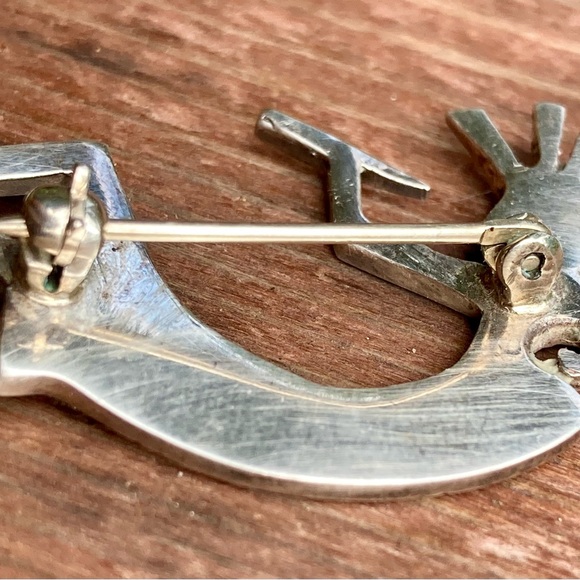 Navajo/Native American Sterling Silver Kokopelli Brooch/Pin 1.5” Vintage - Picture 7 of 8